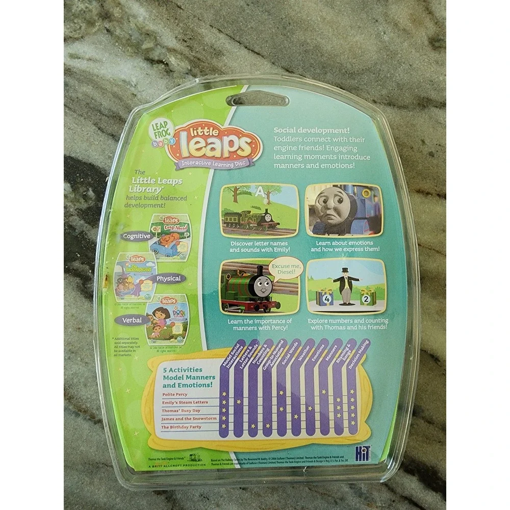 VTG LeapFrog Little Leaps Thomas & Friends Exploring Manners & Emotions Disc New